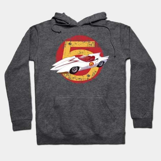 Mach 5 - Distressed Hoodie by DistractedGeek